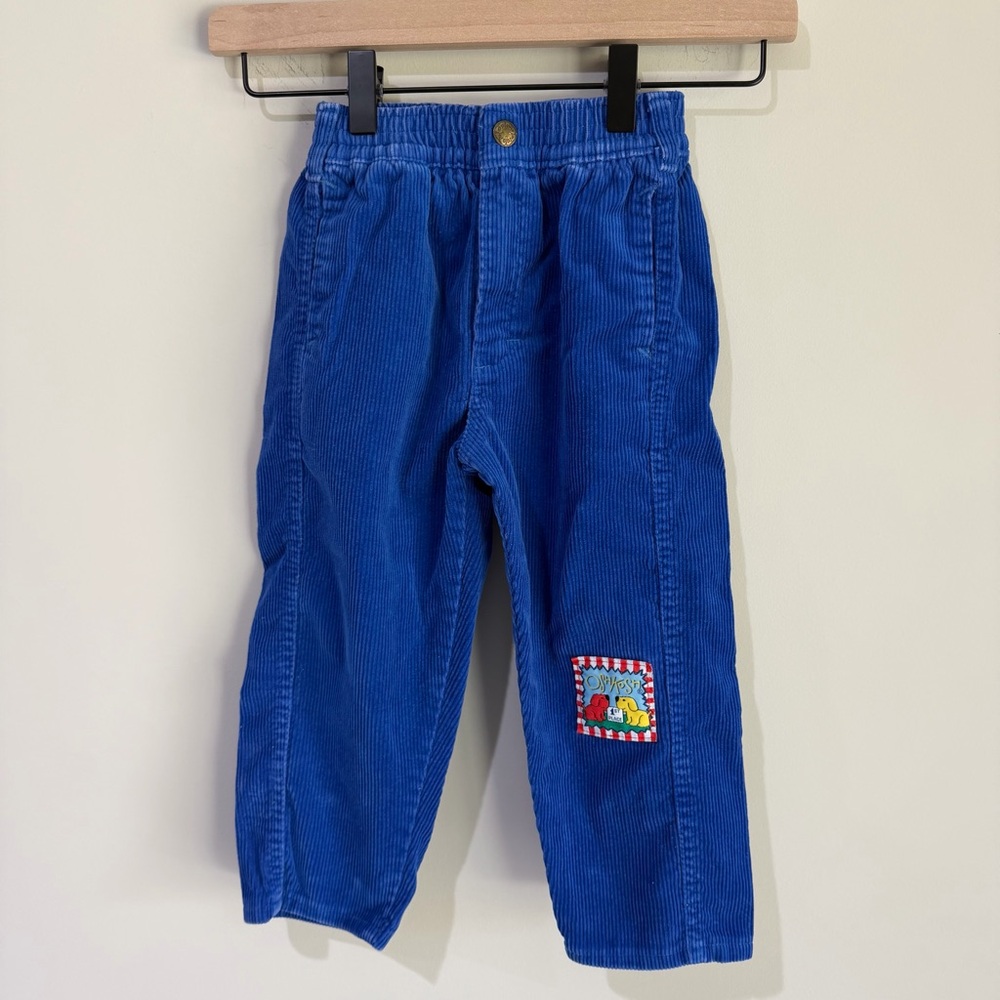 Vintage Oshkosh B’gosh Blue Corduroy Puppy Dog Patch